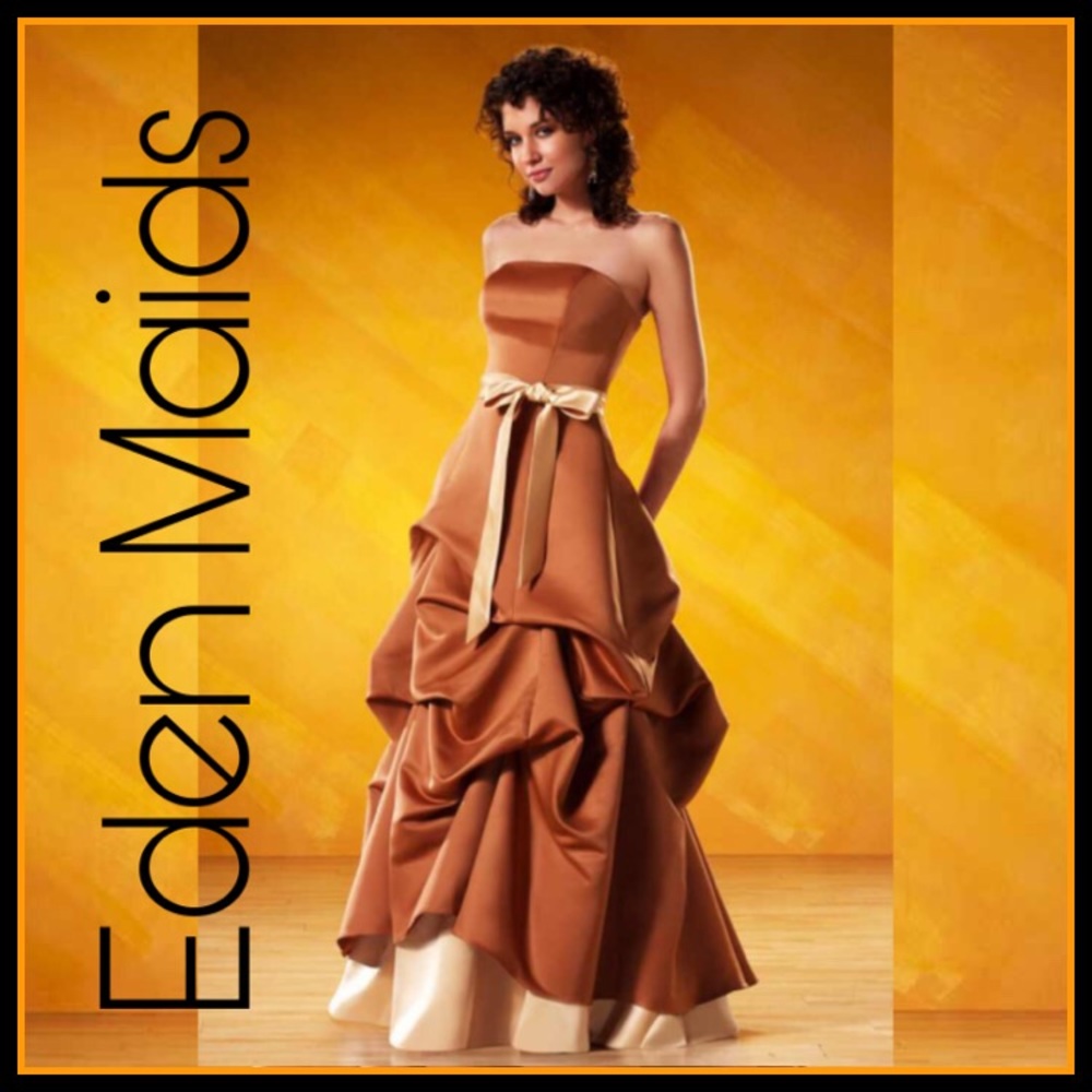 COPY - ✨Gorgeous Chocolate Brown Bustle Skirt Gown